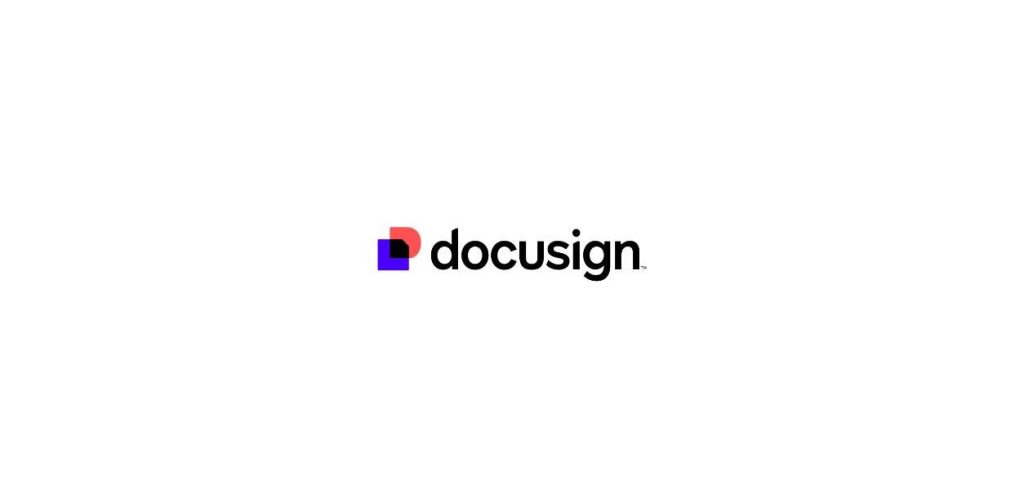 Docusign logo on a white background