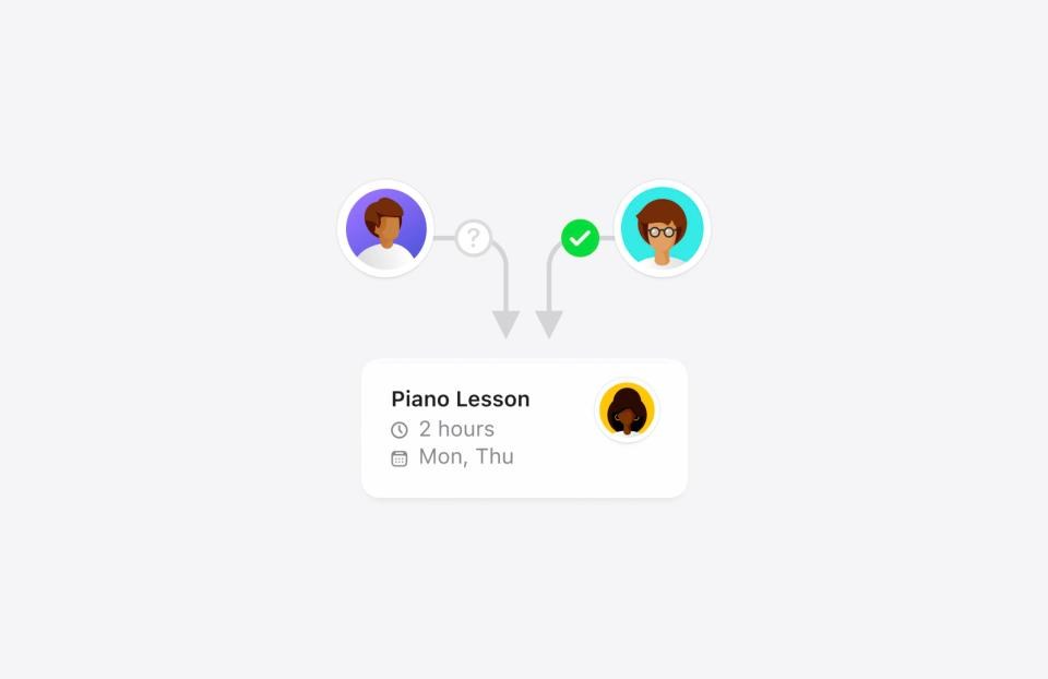 Fantastical Openings flow: invitees pick a time from a shared availability link
