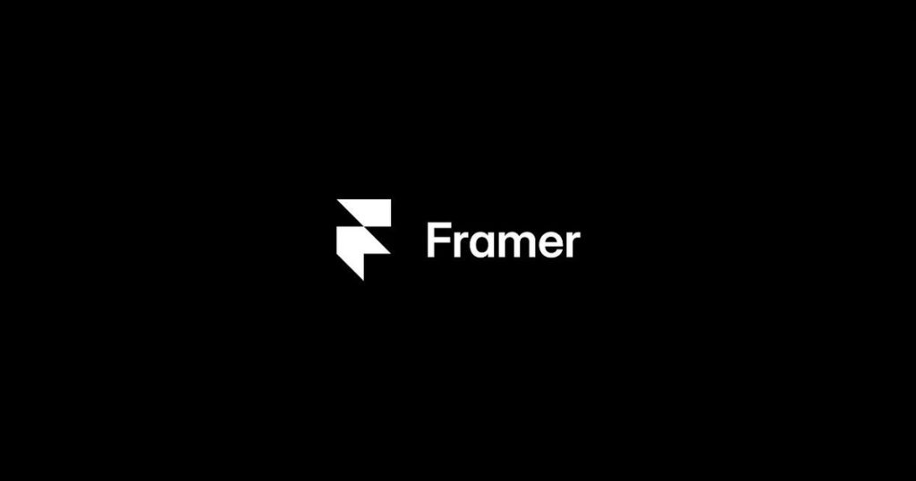Framer logo on a black background