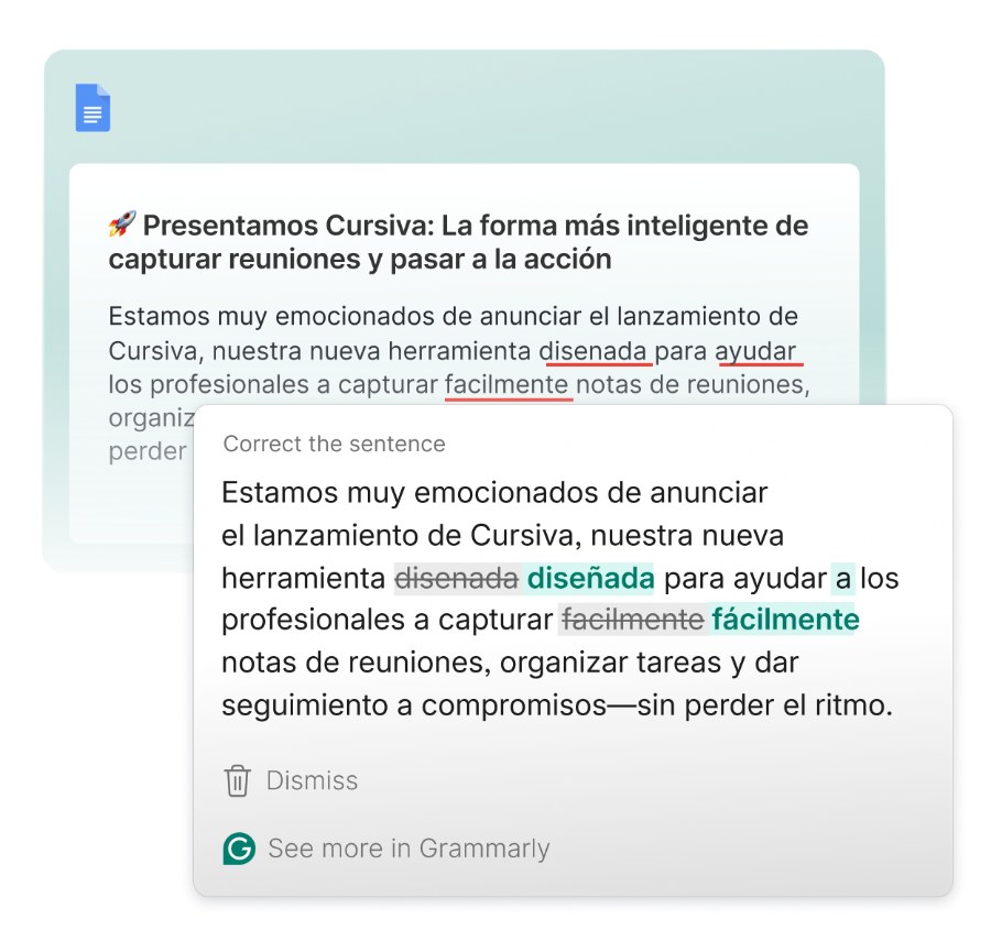 Grammarly multilingual writing support underlining errors in a non-English document