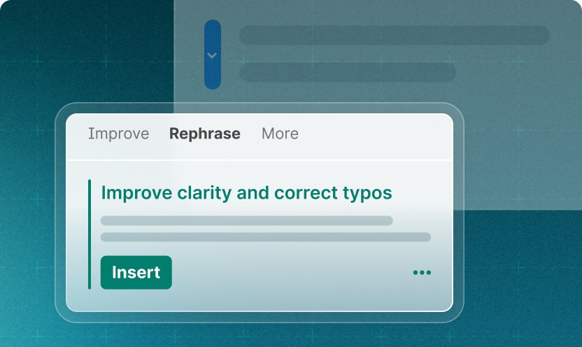 Grammarly paragraph rewriter offering a clearer version of a paragraph