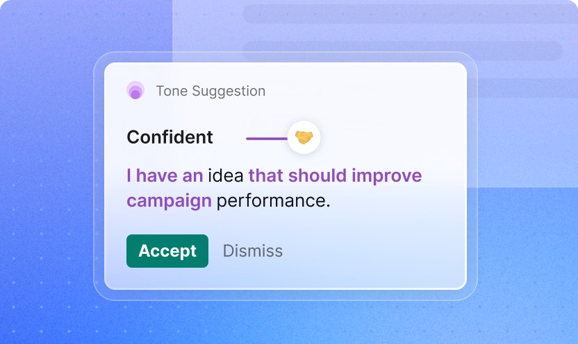 Grammarly tone suggestions adjusting how an email sounds