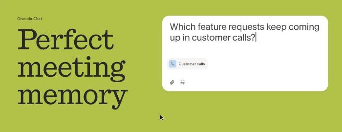 Granola Chat asking which feature requests keep coming up in customer calls