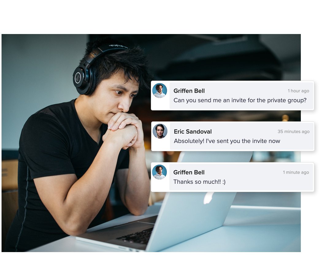 Payhip client messages thread for a coaching service
