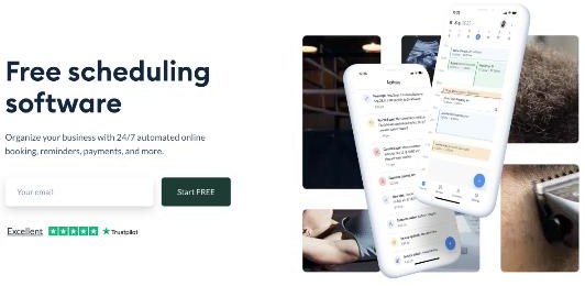 Setmore homepage headline Free scheduling software with booking, reminders and payments