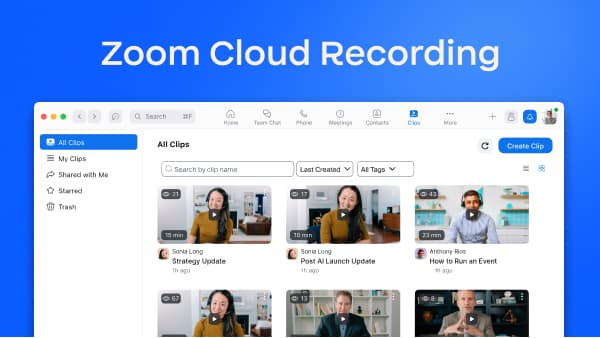 Zoom Workplace Pro record and store cloud recording feature graphic